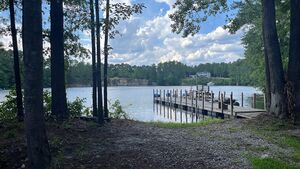 View of Mystery Lake from the southeast beach access